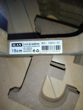 Letras em MDF Cru 15cm