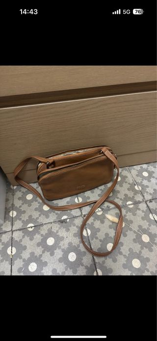 Bolso Purificación Garcia Marrón Piel