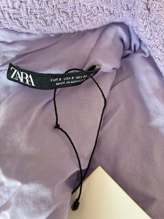 Vestido morado botones tweed