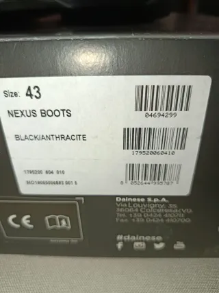 Botas Moto Dainese Nexus Talla 43