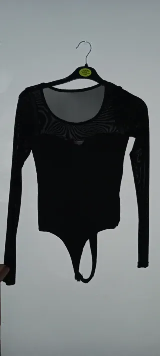 Body negro de malla