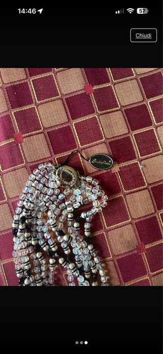 Collana Linda Crea perline bianche e nere