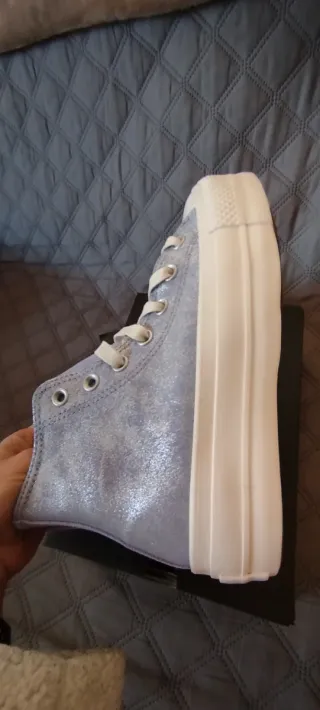 Converse All Star morado/plata talla 36