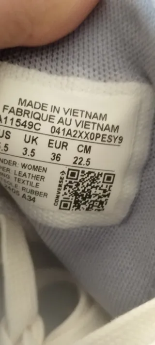 Converse All Star morado/plata talla 36