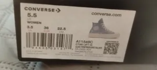 Converse All Star morado/plata talla 36