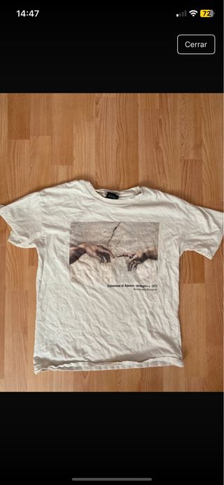 Camiseta corta blanca Creación de Adán