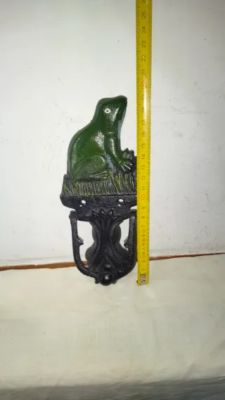 Aldaba llamador antiguo rana hierro macizo
