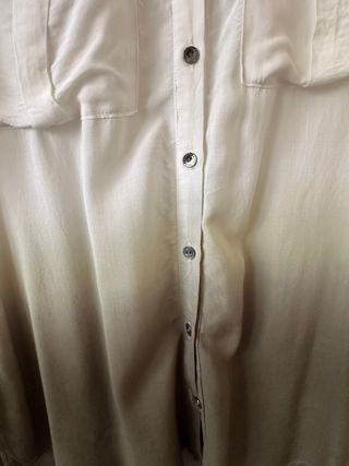 Camisa Salsa Verde y Blanca Degradada