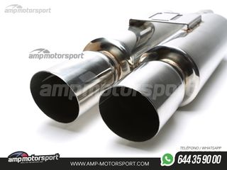 SILENCIOSO UNIVERSAL SALIDA DOBLE OVAL TIPO MOTO 92/87MM