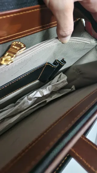 Maletín Piel ejecutivo Luca Vergani negro y marrón