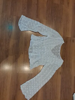 Blusa blanca holgada elegante talla M