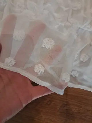 Blusa blanca holgada elegante talla M