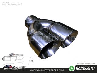 COLA DE ESCAPE DOBLE INOX IZQUIERDA