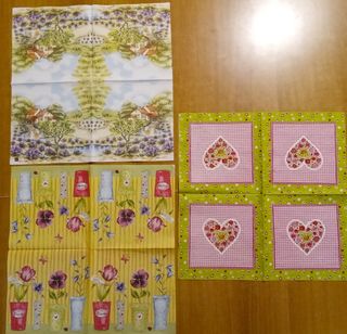 Set decorazioni decoupage tegole tovaglioli