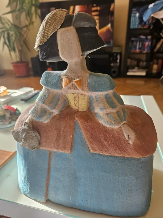 Figura Menina Barro 30cm Hecha a Mano