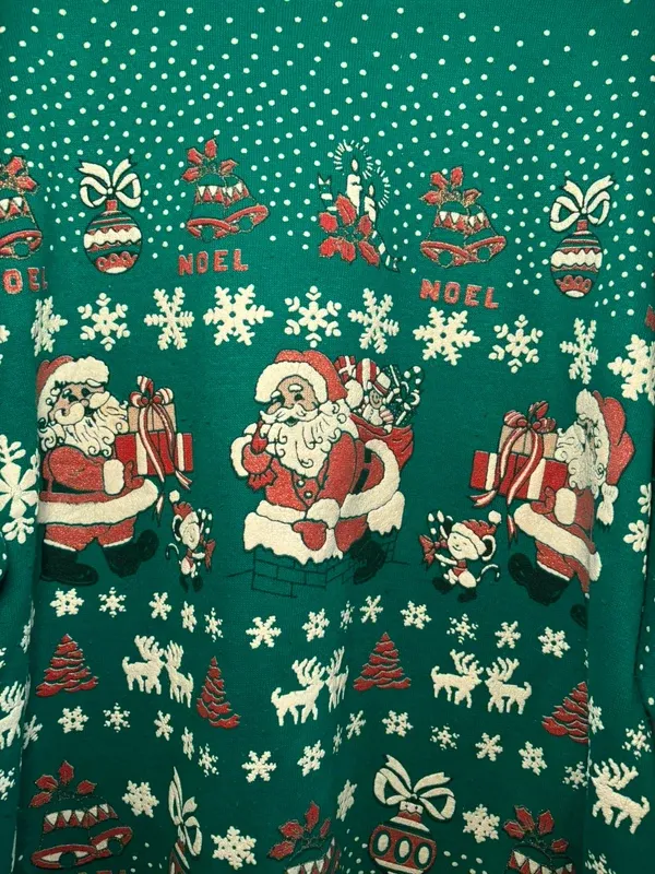 Felpa Natale USA M Verde Renne