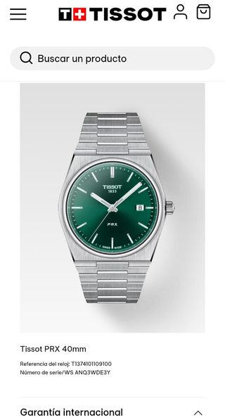 Tissot PRX 40mm Cuarzo Esfera Verde