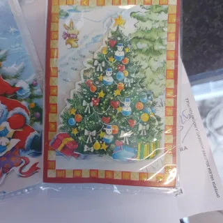 9 Biglietti Buon Natale Charro + Espositore