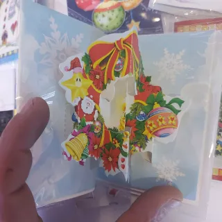 9 Biglietti Buon Natale Charro + Espositore