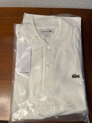 Polo Lacoste Blanco Nuevo Talla XS