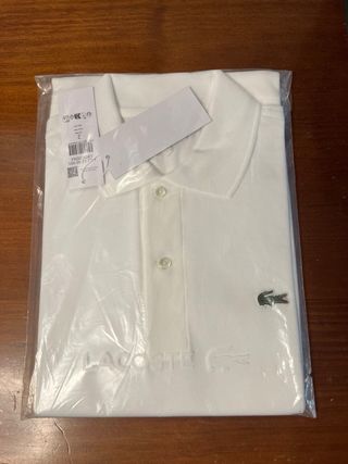 Polo Lacoste Blanco Nuevo Talla XS