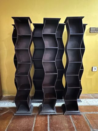 Estantería Madera _ vertical _ Diseño Ondulado