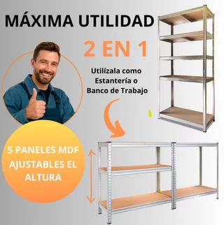 Estantería Metálica Galvanizada 875 Kg Nueva