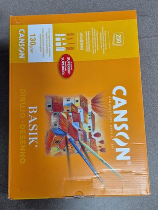 Lote Papel Dibujo Canson BASIK 130g/m²