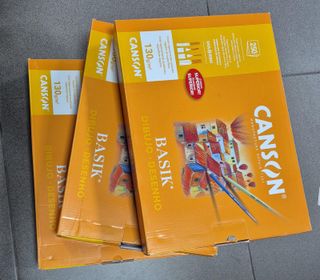 Lote Papel Dibujo Canson BASIK 130g/m²