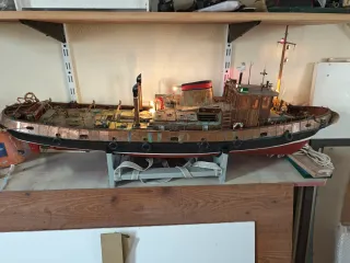 Barco madera y cobre.   No hago  envíos