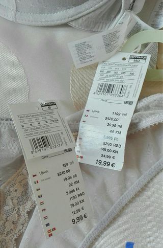 Conjunto lencería Women'secret Beige/Blanco