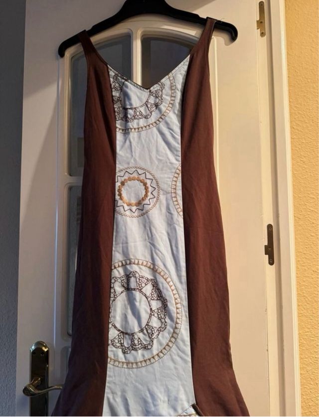 Traje de Flamenca Azul y Marrón