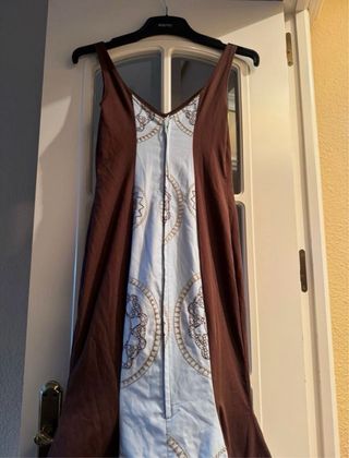 Traje de Flamenca Azul y Marrón