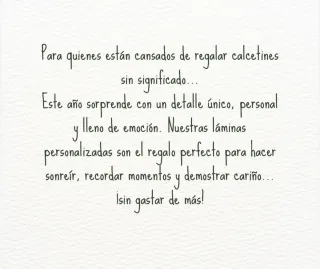 Lámina personalizada para regalar está navidad