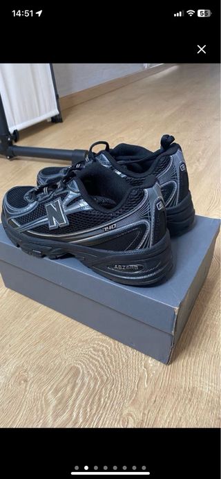 Zapatillas New Balance 740 Hombre Negras Plata.