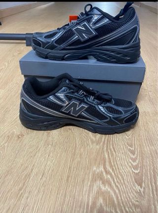 Zapatillas New Balance 740 Hombre Negras Plata.