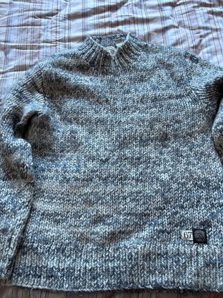 Jersey Polo Ralph Lauren Lana Alpaca Gris Talla L