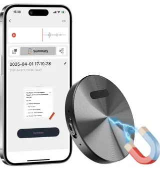 Registratore Vocale AI Magnetico Professionale New