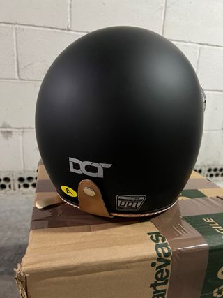 Casco Moto Negro con Visera Transparente