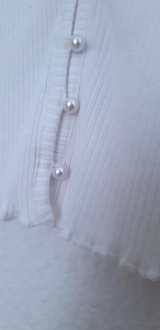 Top H&M manga larga blanco