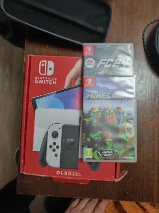 Nintendo Switch OLED Gris/Blanco + Juegos