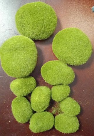 37 uds. Piedras musgo artificiales verdes