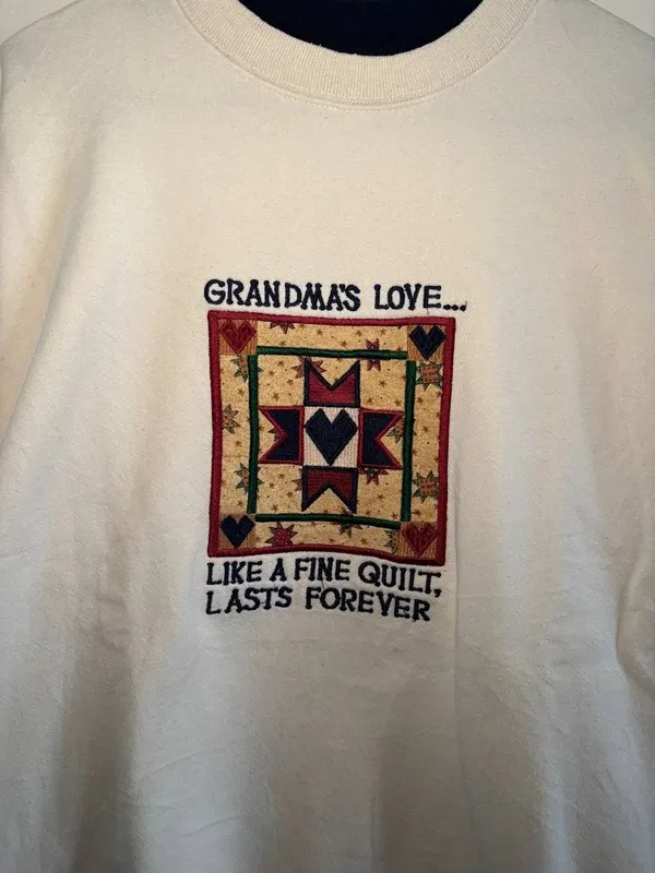 Felpa vintage anni '80 Grandma's Love