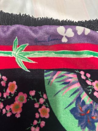 Cojín Versace Terciopelo Negro Multicolor