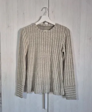 Camiseta Talla S Beige y Gris