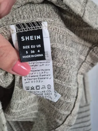 Camiseta Talla S Beige y Gris