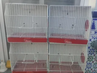 Jaula para pájaros de 3 pisos