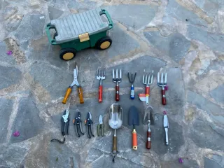 Kit Herramientas Jardinería + Carrito