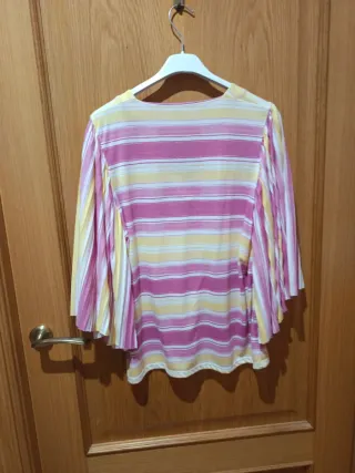 Camiseta rayas mujer mangas anchas