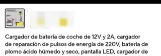 Cargador - mantenedor electrónico para batería 12v